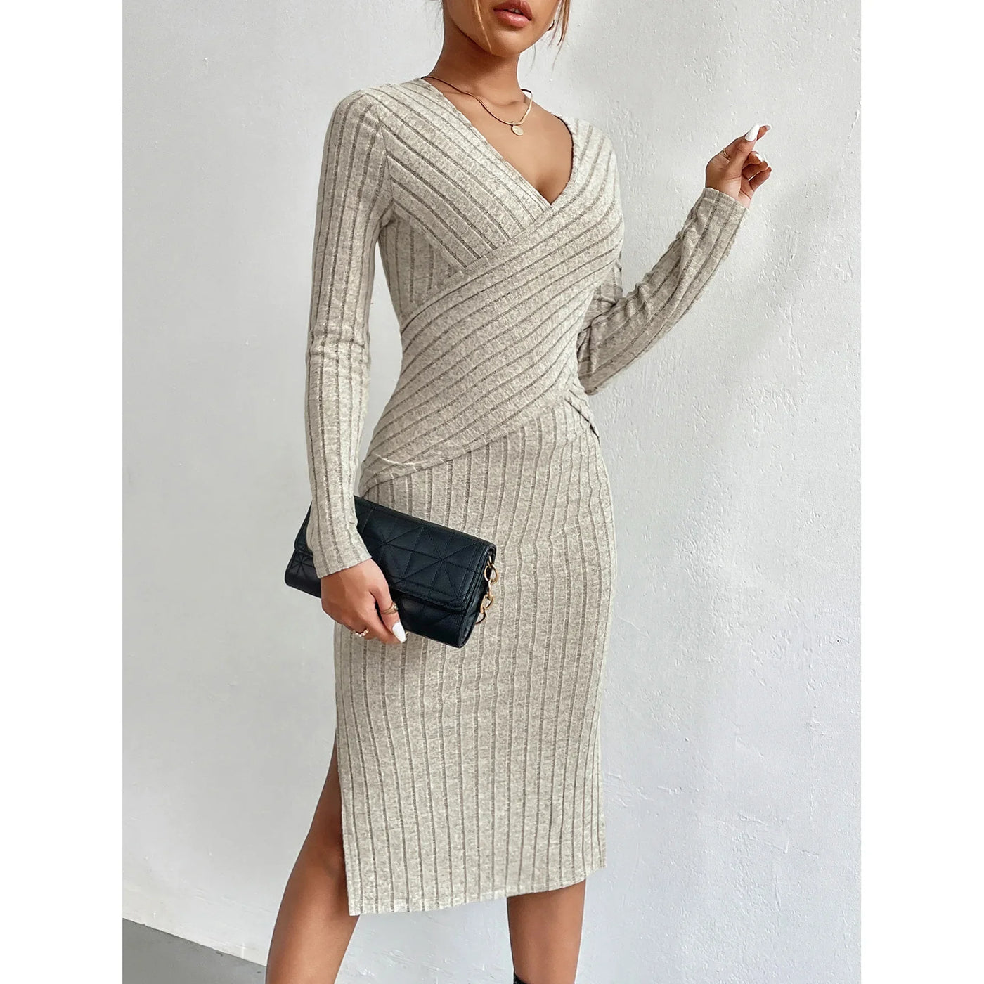 Nelli™ | Elegant Ribbed Dress