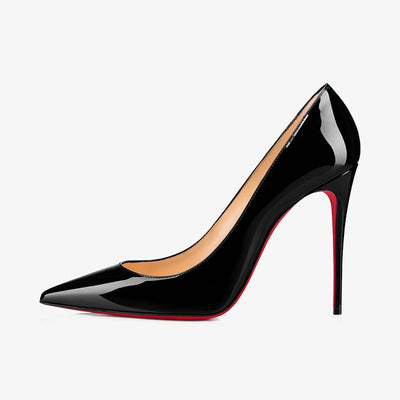 Bianca™ | Eclipse Black 100mm Patent Stilettos