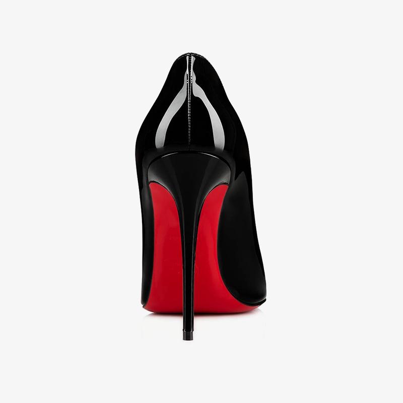 Bianca™ | Eclipse Black 100mm Patent Stilettos