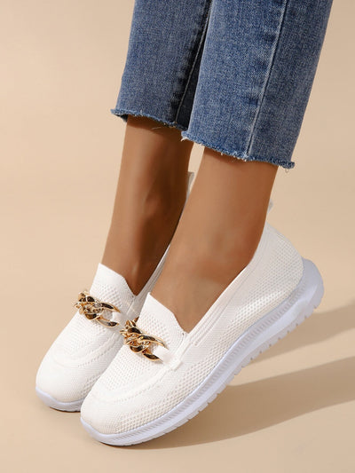 Kira™ | Chic sneakers with chain trim